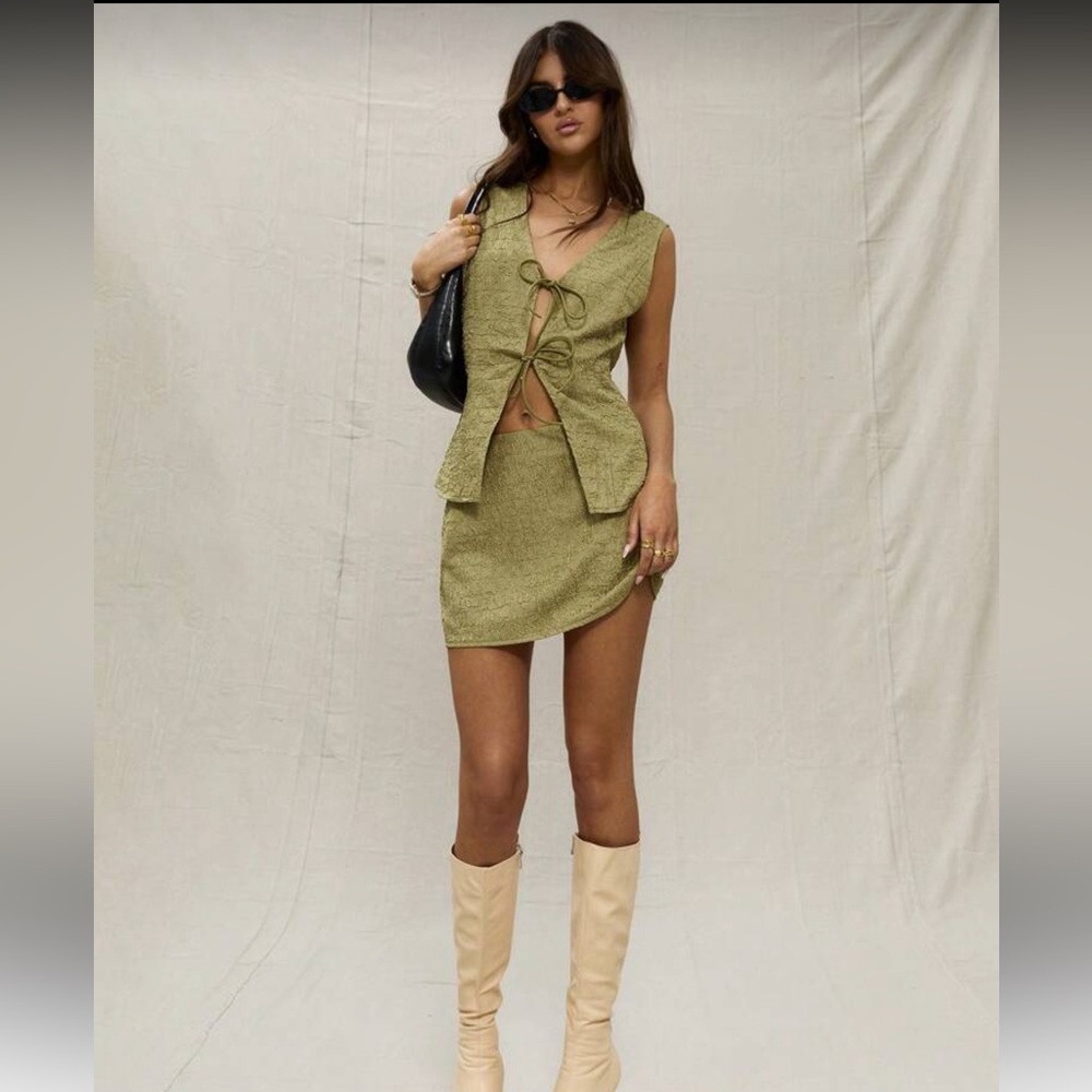 Olive Green Women's Two-Piece Set